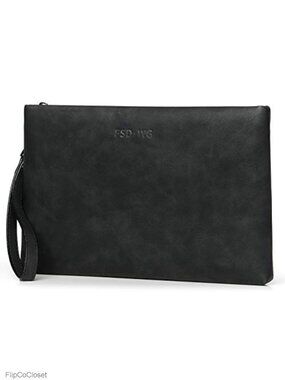 Men's PU Leather Clutch Bag Large Handbag Vintage Wallet Travel Accessory